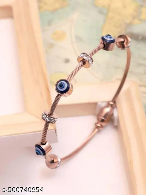 Rose Gold Evil Eye Bracelet