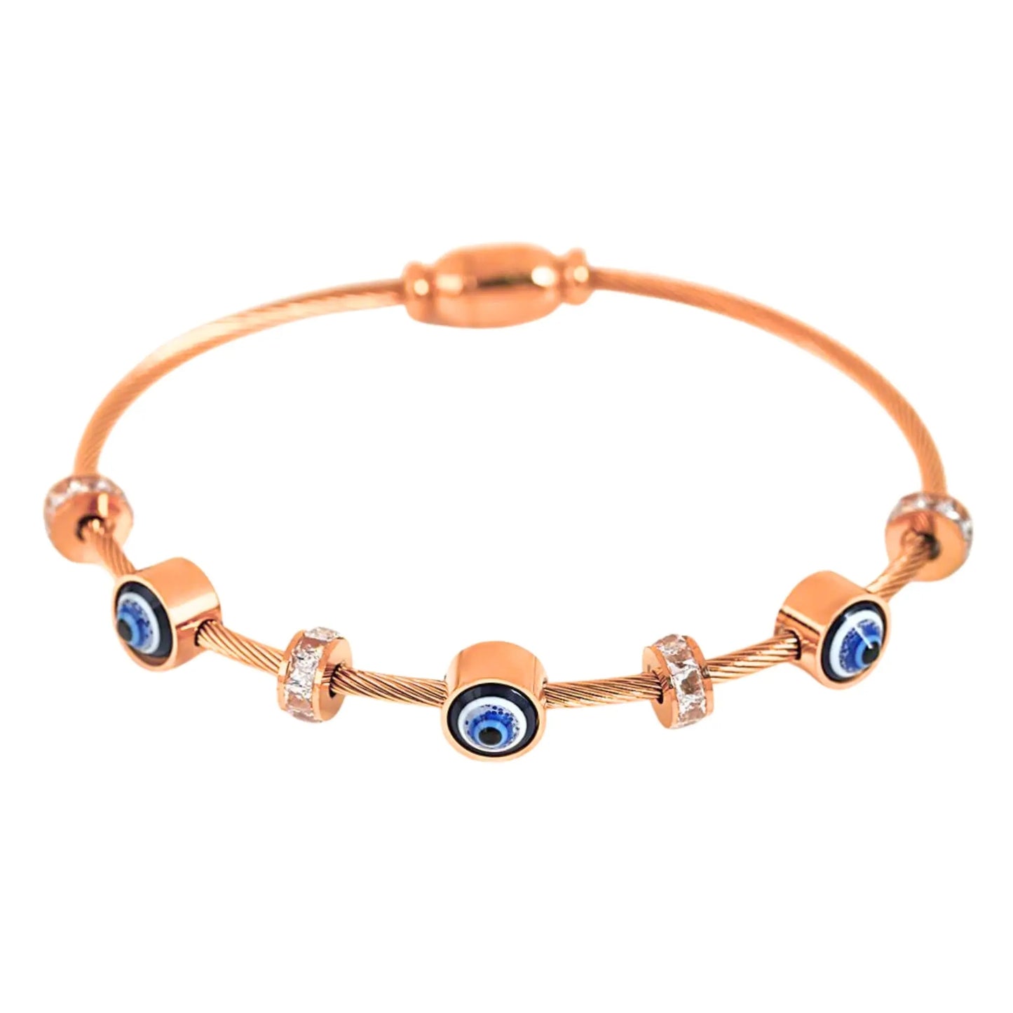 Rose Gold Evil Eye Bracelet