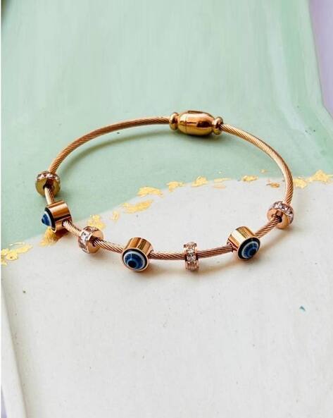Rose Gold Evil Eye Bracelet